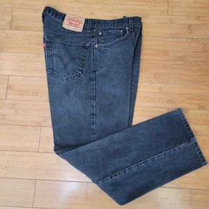 LEVI'S 505 Regular Fit Jeans Black W36 X L32